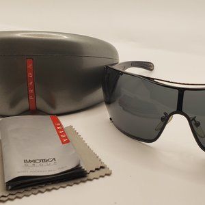 !!!!!!!!!  PRADA   !!!!!!!!!!    Black Gradient Sport Shield Sunglasses